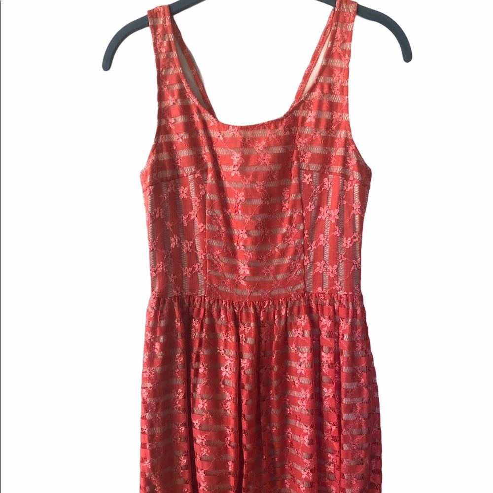 Love Ady Orange striped mini dress. Size small